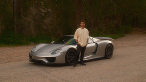 TTC Founder next to a Porsche 918 Holy grail car